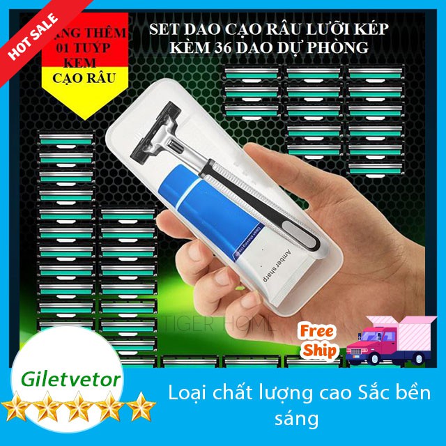 Dao cạo râu Gilleitt Mach Classicc Kèm 36 lưỡi Tặng 1 Lọ kem model 2022