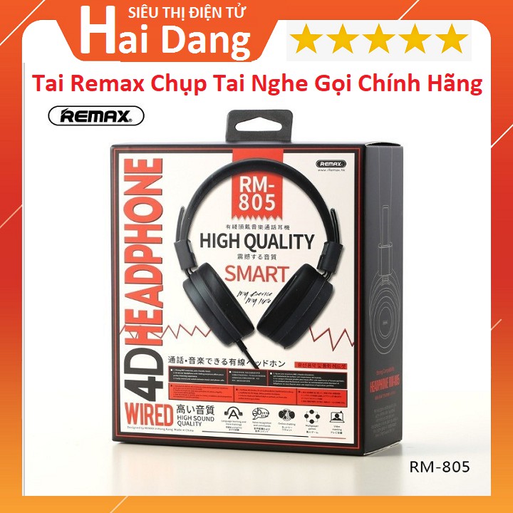 Tai nghe chụp tai Remax RM-805 có mic nhận dạng giọng nói hàng chính hãng bảo hành 12 tháng