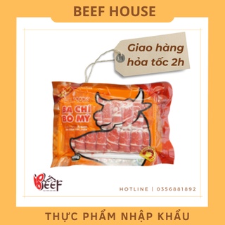Thịt ba chỉ bò Mỹ-Thịt bò ba chỉ St.Helens 500g thái lẩu/ nướng