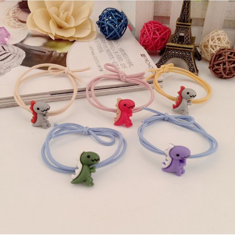 Buộc tóc hình khủng long con hoạt hình dễ thương