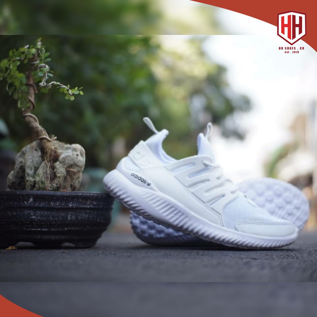 Mới Giày Thể Thao Adidas Tubular Radial All White! - Plyp1757