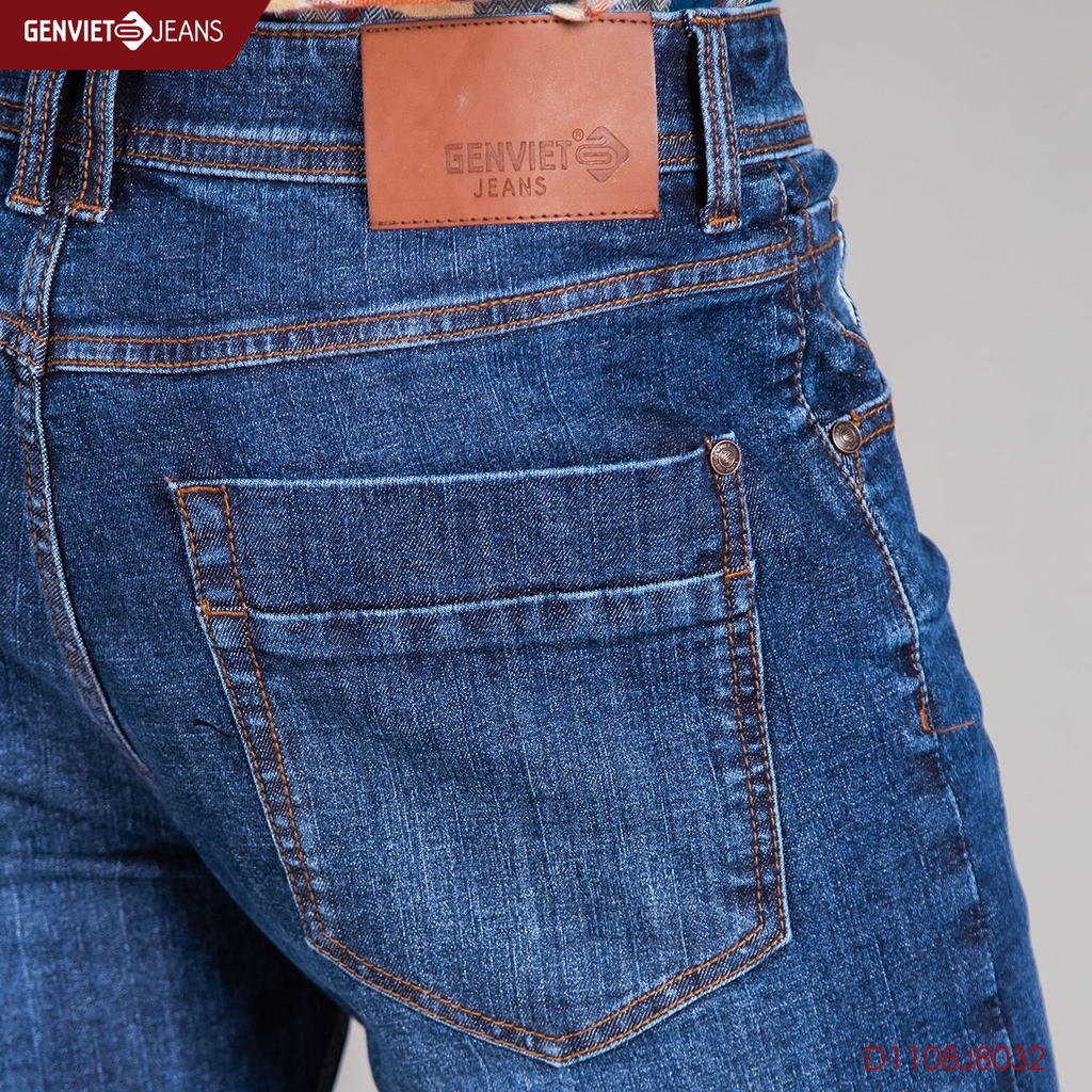 Quần Jeans Nam Genviet Jeans Nam Ống Col Đứng D1108J8032