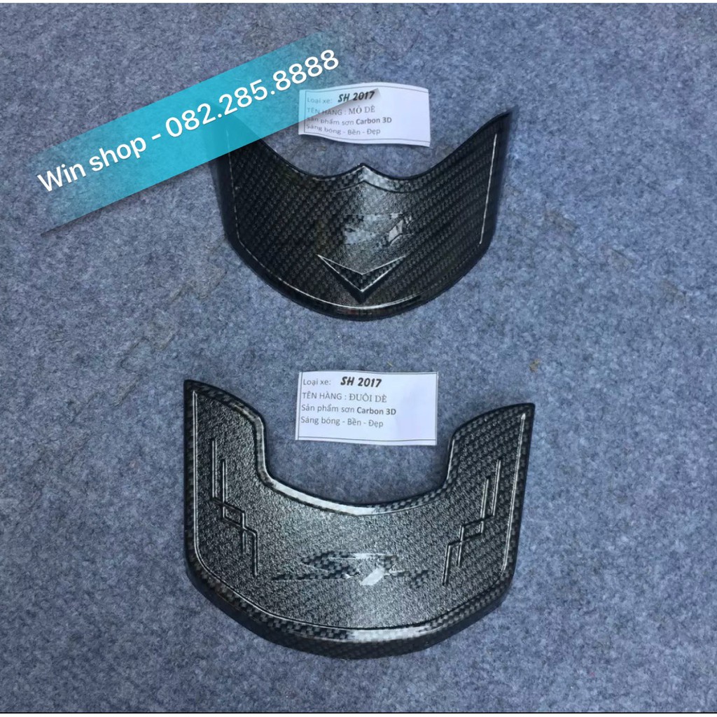 Ốp phụ kiện giành cho SH từ đời 2017-2019 cacbon đen full bộ ( Có bán lẻ )