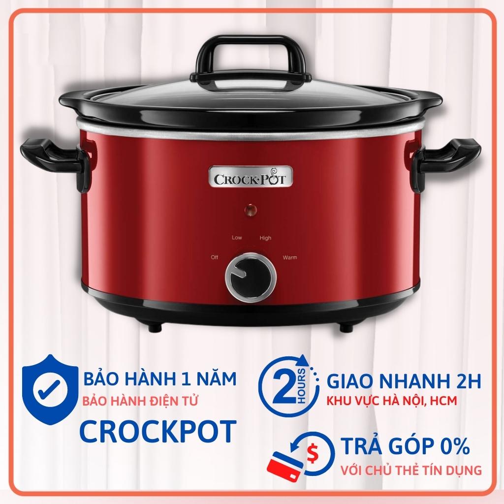 Nồi nấu chậm Crock Pot đỏ 3,5L [Hàng Đức]