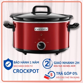 Nồi nấu chậm Crock Pot đỏ 3,5L [Hàng Đức]