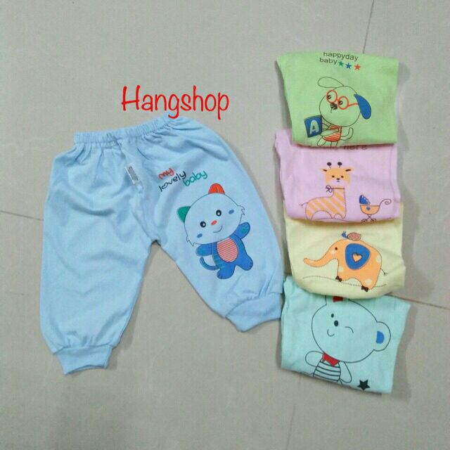 Quần dài in hình cho bé 3-10kg (chất đẹp) minh đức