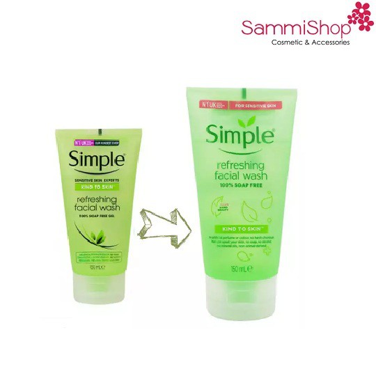 Sữa rửa mặt Simple Kind to Skin Refreshing Facial Wash Gel – 150ml