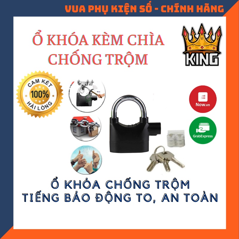 Khóa Chống Trộm Xe Máy Thông Minh Có Còi Báo Động, Ổ Khóa Chống Trộm Thế Hệ Mới Alarm Lock Nhỏ Gọn Tặng Kèm Pin Thay Thế