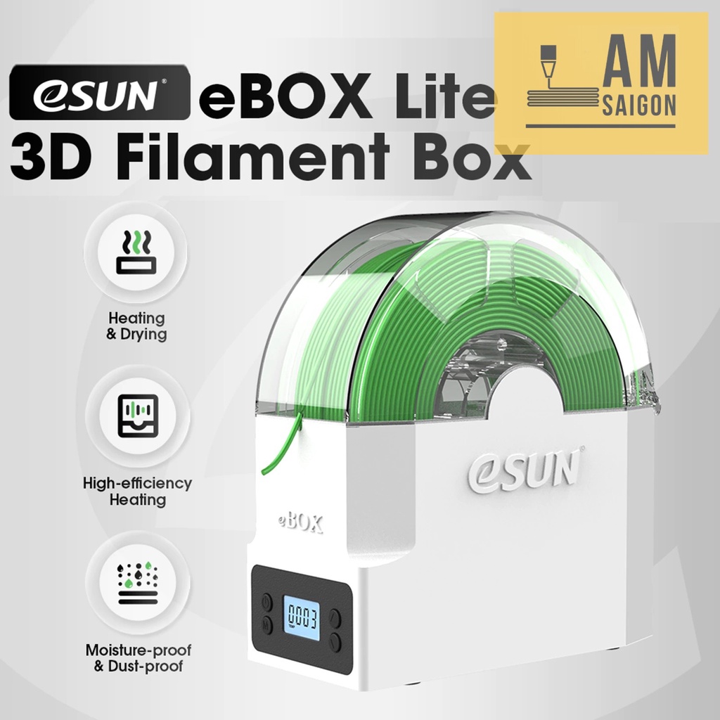 ESUN EBOX Lite Hộp sấy nhựa, chống ẩm dành cho máy in 3D chính hãng Esun, Loại Lite làm nóng nhanh Filament Dryer Box