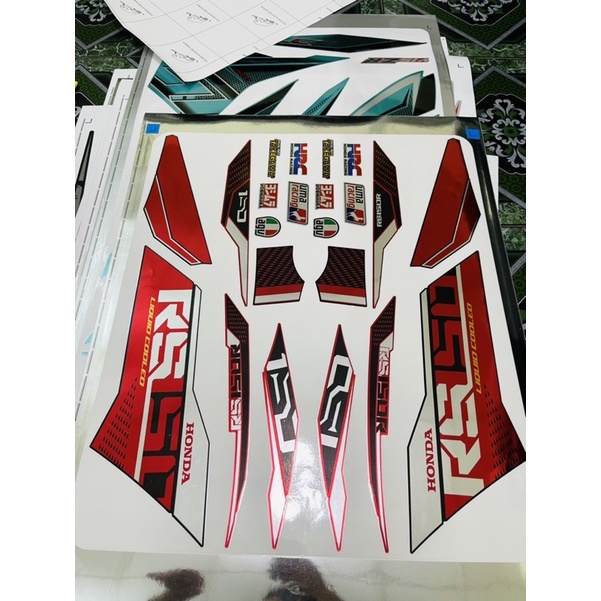 Tem rời Crom Winner X RS150 đỏ đen