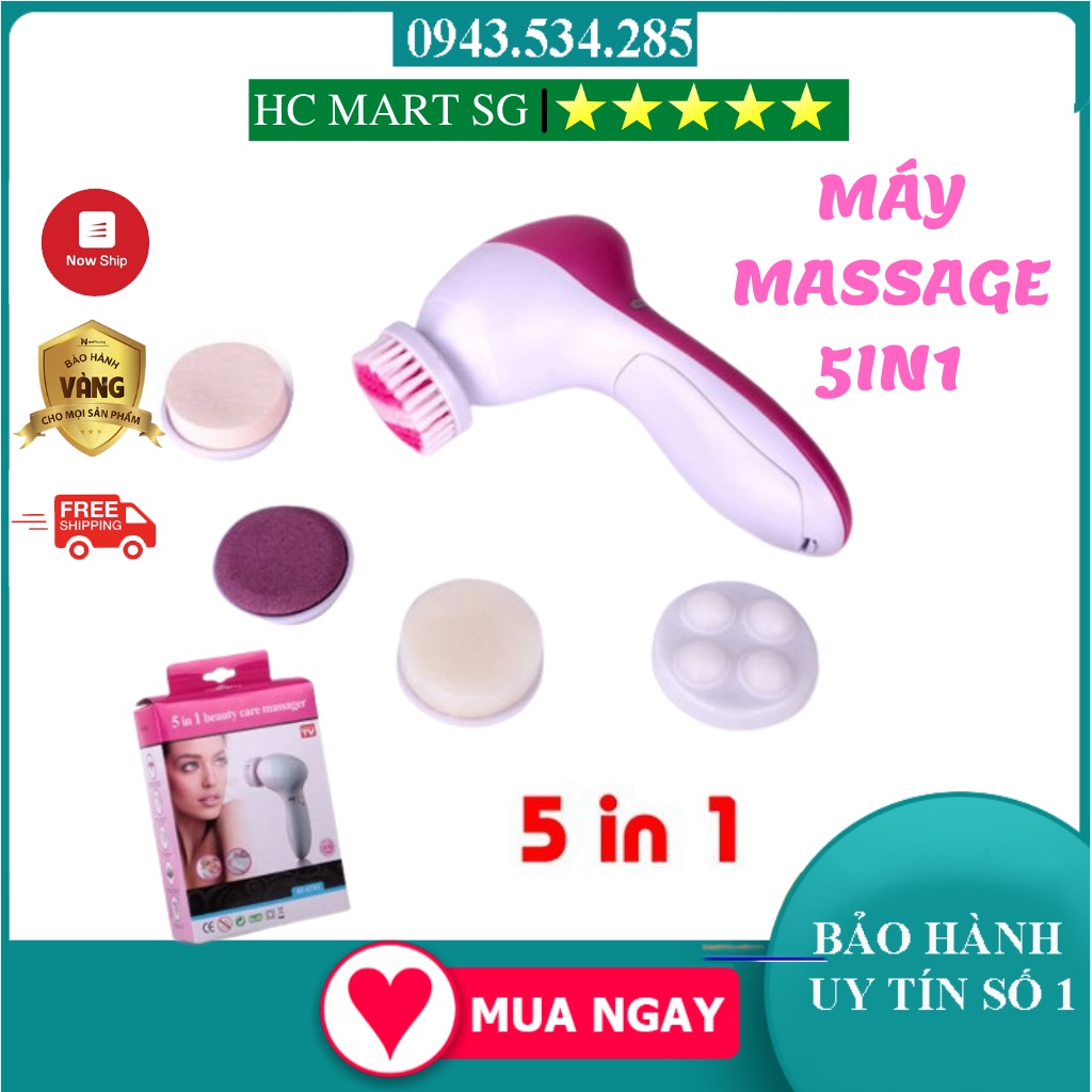 May rua mat gia re chat luong, Máy massage mặt đa năng, 5 trong 1, thiết kế thông minh, cho làn da khỏe đẹp {SIÊU SALE}