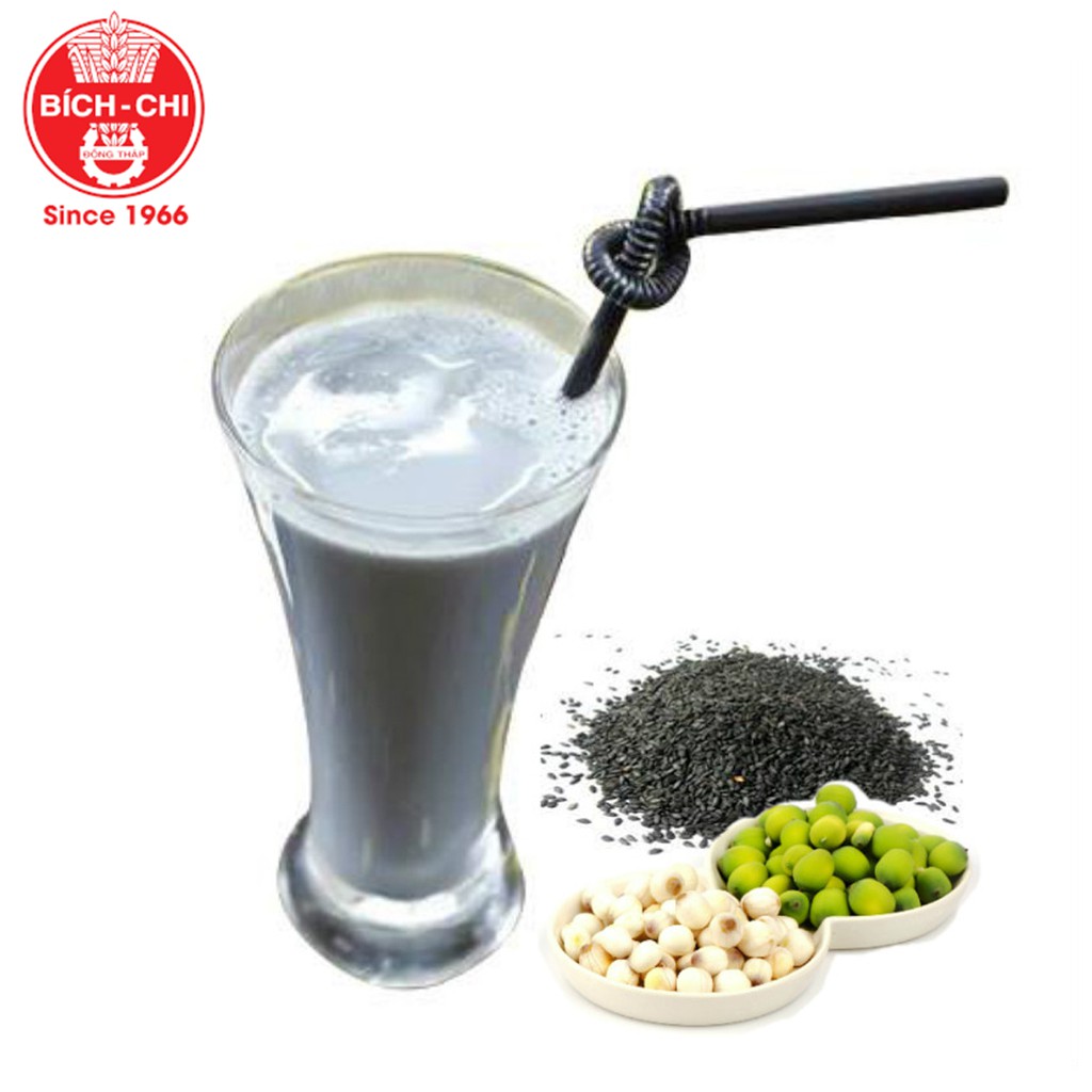 BỘT MÈ ĐEN HẠT SEN BÍCH CHI BLACK SESAME POWDER WITH LOTUS SEED