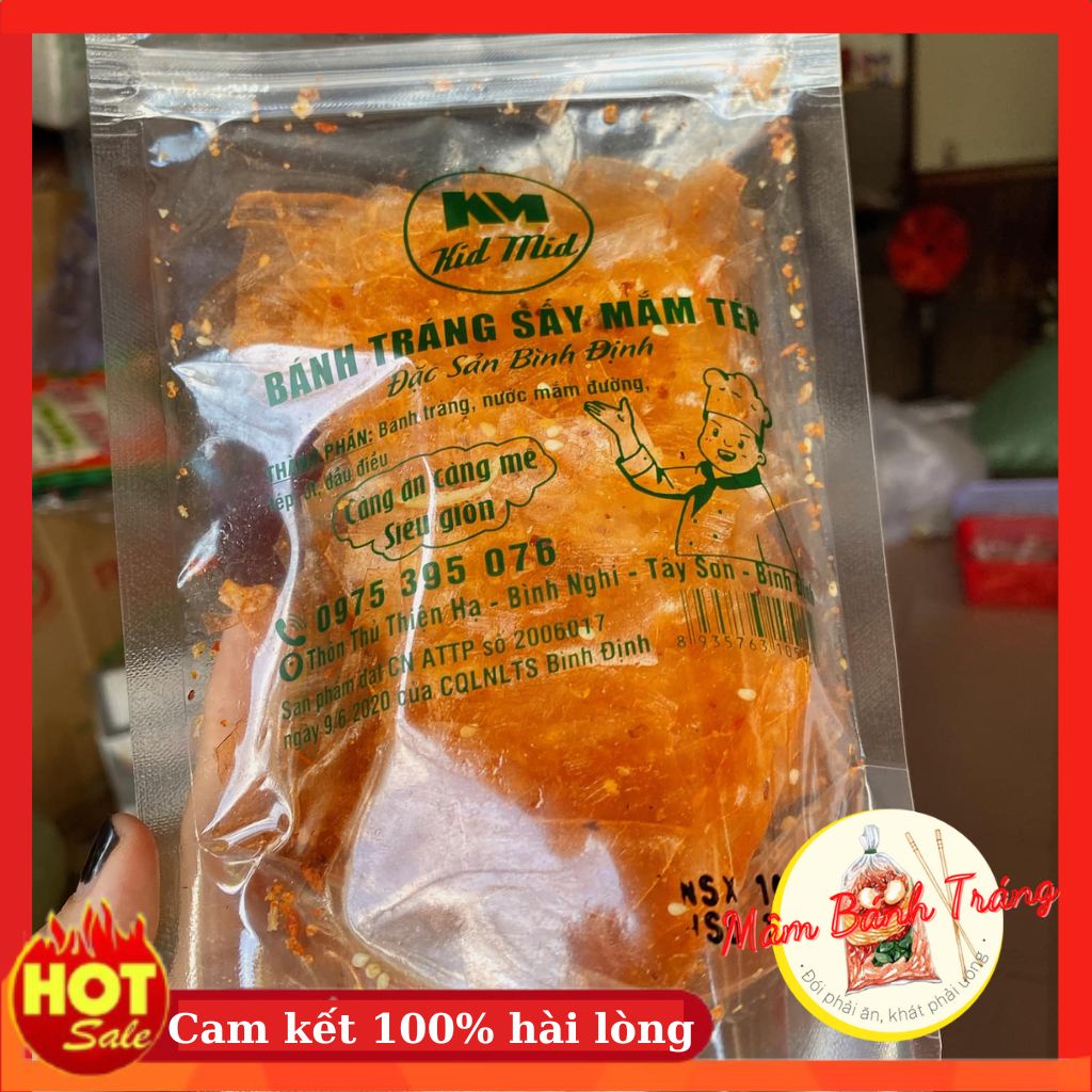 Bánh tráng sấy mắm tép ngon giòn bánh tráng mắm tép đặc sản Bình ĐỊnh ăn là mê - 04100179