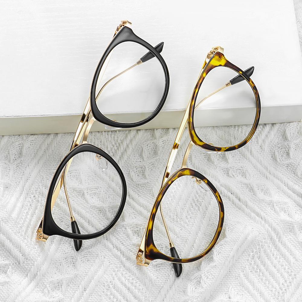 Mắt Kính Gọng Tròn Trong Suốt Thời Trang