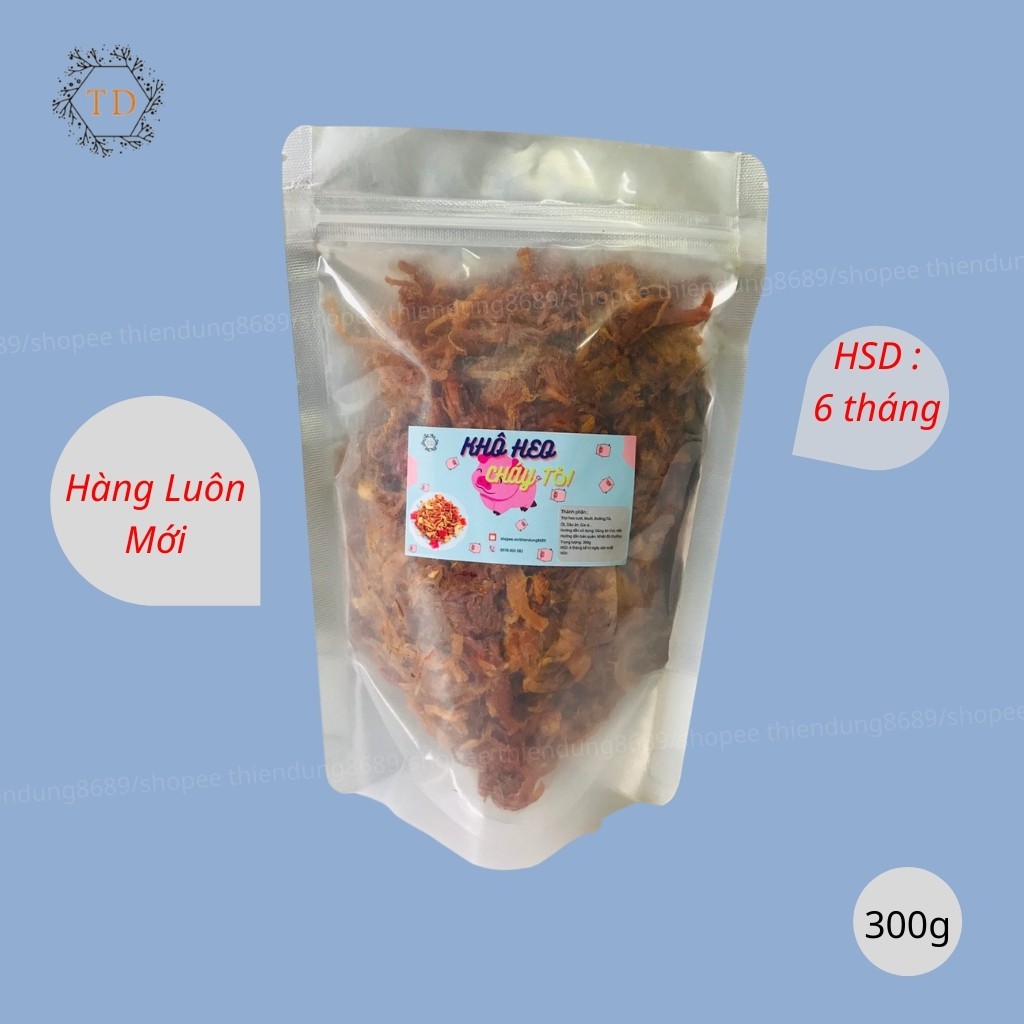 Khô Heo Cháy Tỏi Loại 1 Ngon Vị Cay Vừa 300g, Đồ Ăn Vặt thiendung8689 | BigBuy360 - bigbuy360.vn