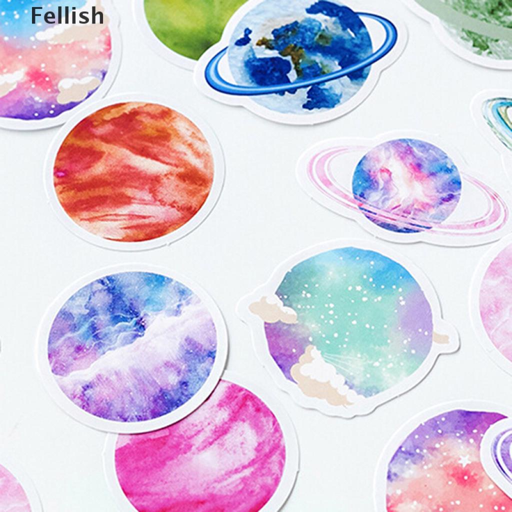 [Fellish] 45Pcs/box beautiful planet stickers scrapbooking diary DIY notebook decor 436VN