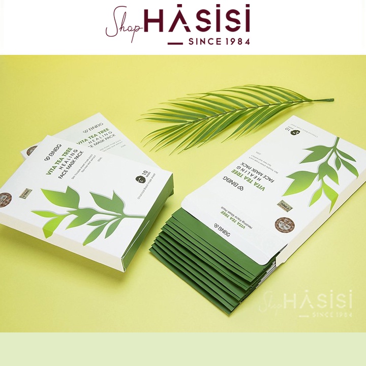 Mặt Nạ Giấy Chiết Xuất Tràm Trà Thải Độc Giảm Mụn BNBG - Vita Tea Tree Healing Face Mask Pack 30ml