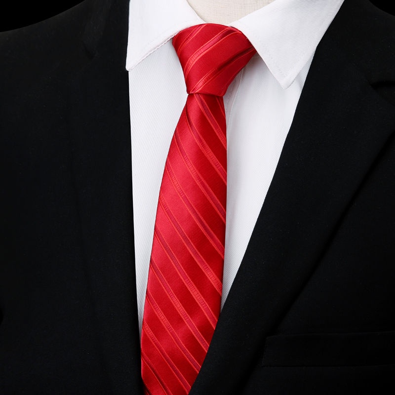 Cà Vạt Bản Nhỏ 6cm Màu Đen Trơn Phong Cách Hàn Quốc Thời Trang Cho Nam Nữ