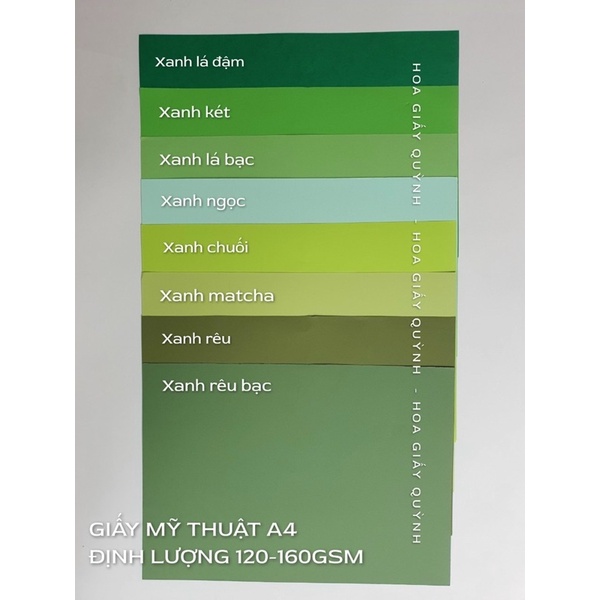 Combo 100 tờ giấy mỹ thuật A4 nhiều màu ĐL 120-160gsm