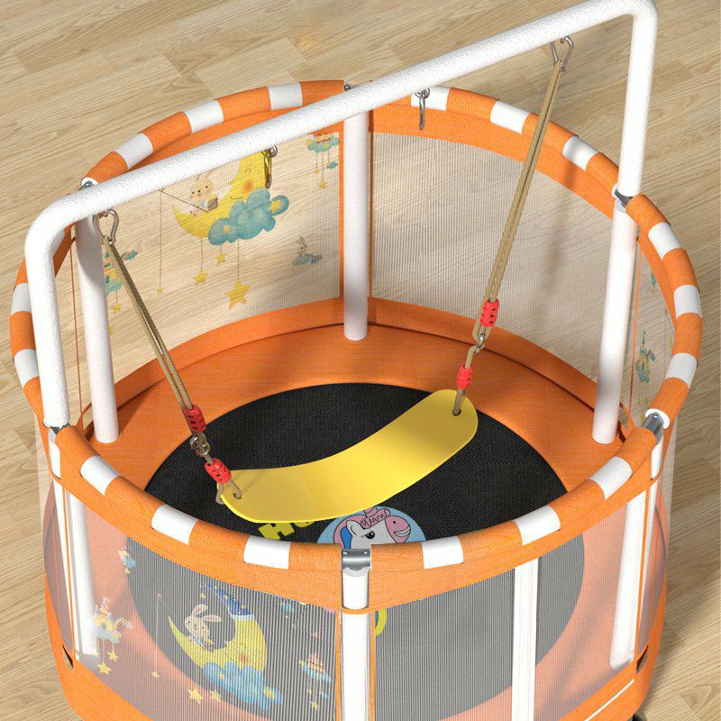Trampoline Hopkids sàn nhún, quây bóng, nhà bóng cho bé có xích đu, tay vịn kèm xà đơn bóng rổ vận động đường kính 1,5
