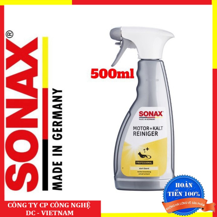 Sản phẩm  Dung dịch tẩy rửa, vệ sinh khoang máy ô tô thương hiệu Đức - Sonax Engine cold cleaner - 543200 ..