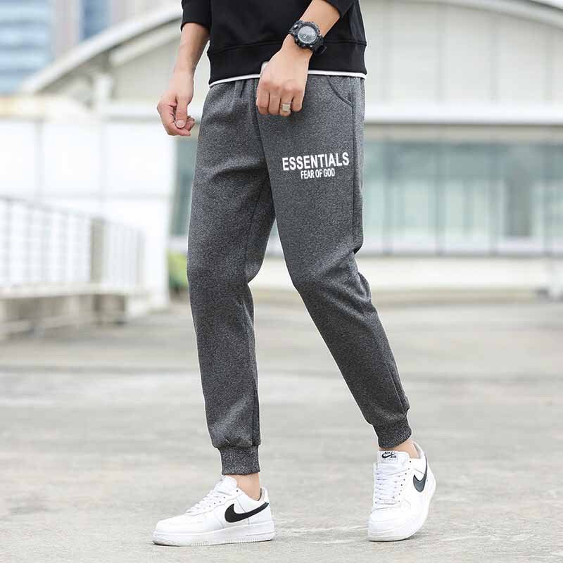 Quần jogger thể thao nỉ nam Hàn Quốc quần phản quang ess quần thun bo gấu quần 2023