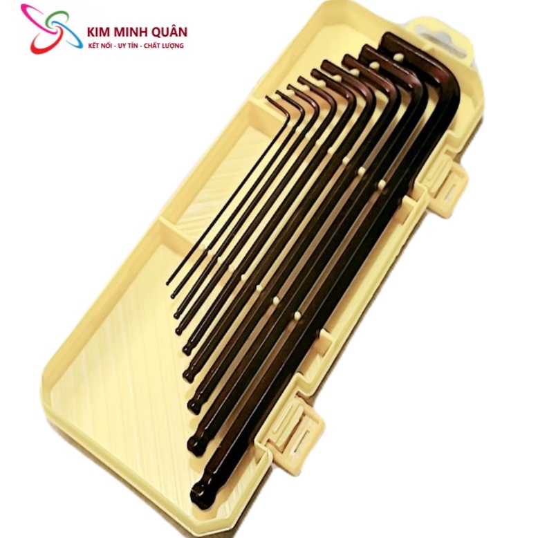Bộ Lục Giác Màu Nâu Đầu Bi 1.5mm-10mm Thép S2 HD