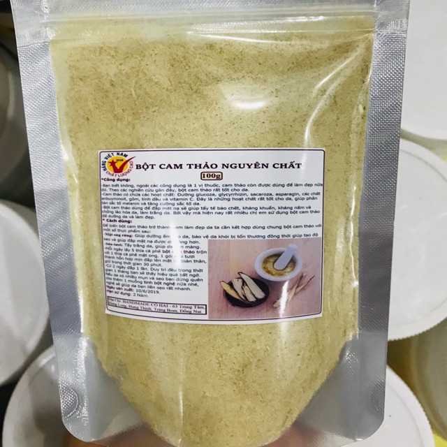 100g BỘT CAM THẢO CAM KẾT NGUYÊN CHẤT