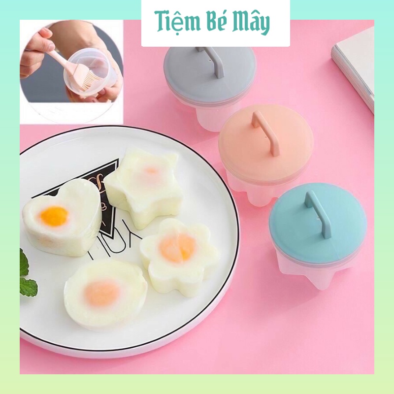 Khuôn hấp bánh, hấp trứng, làm thạch kèm chổi cho bé ăn dặm