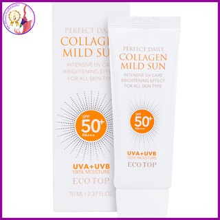 Kem chống nắng Ecotop Collagen SPF50+ PA+++ bảo vệ da khỏi ánh nắng 70ml Hàn Quốc