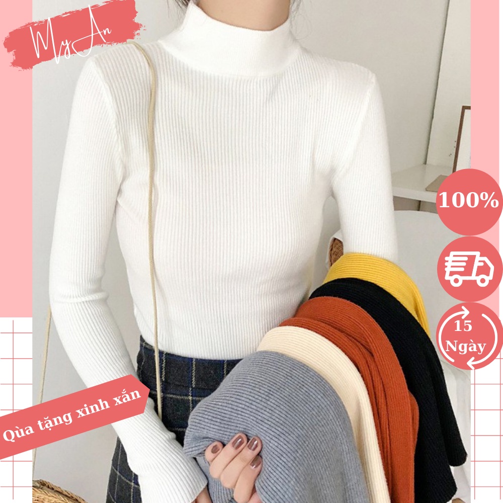 Áo len cổ lọ siêu am, chất len loại 1 không bai dão dễ phối đồ - MyAn CD030