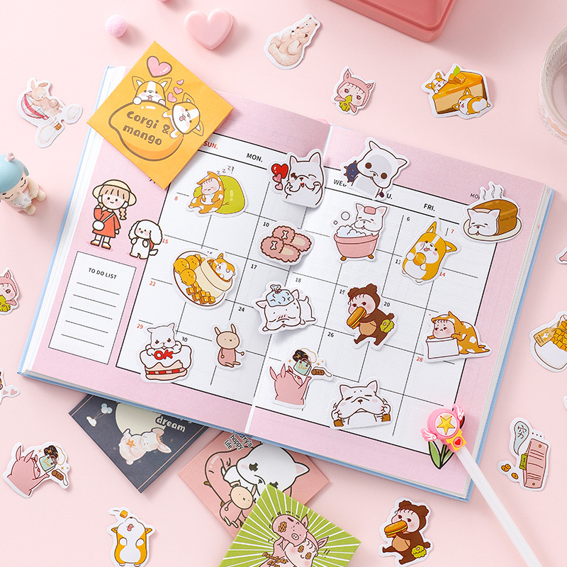 Set 45 Miếng Dán Trang Trí Hình Lá Thư Ngộ Nghĩnh