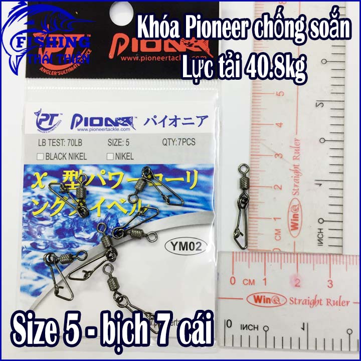 Khóa link mani câu cá Pioneer chống soắn