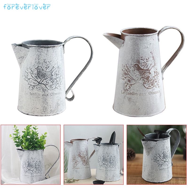 Bình kim loại tưới cây màu sắc retro độc đáo