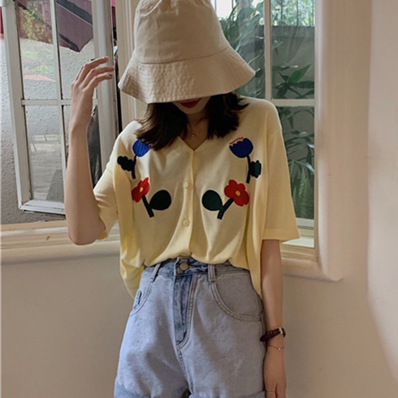 Áo Khoác Cardigan Dài Tay Họa Tiết Hoa Thời Trang Nữ Tính | BigBuy360 - bigbuy360.vn