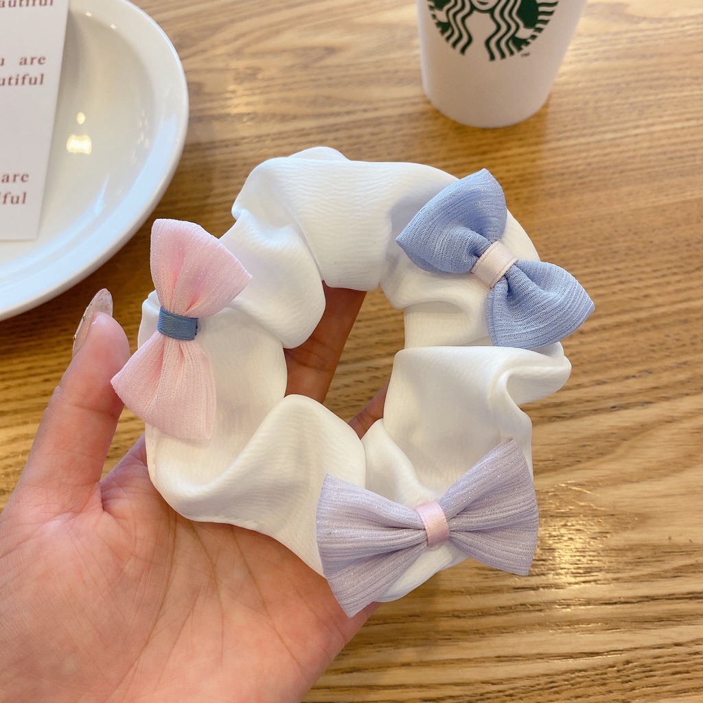 Dây Buộc Tóc Cao Su Thắt Nơ Xinh Xắn Cho Nữ