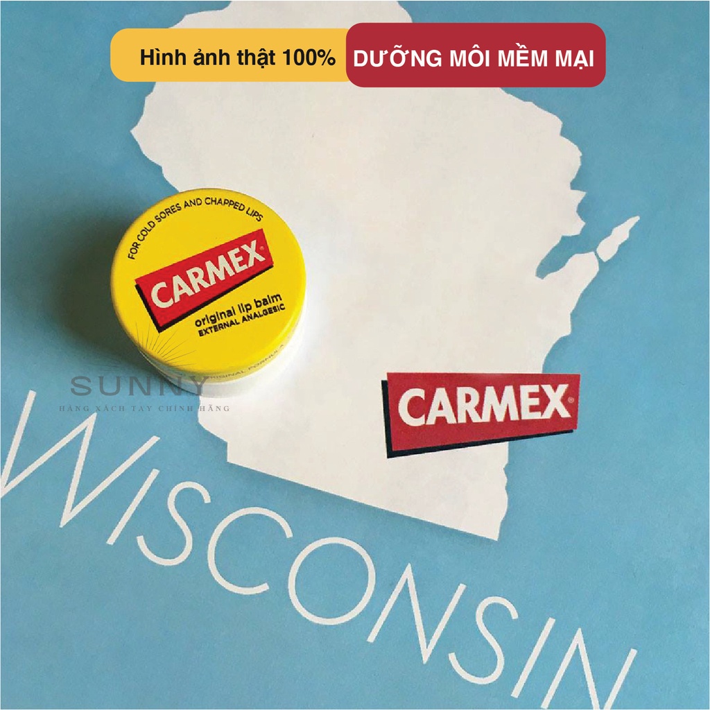 Dưỡng môi Carmex Classic dạng hũ, dưỡng môi nứt nẻ bất chấp mọi thời tiết