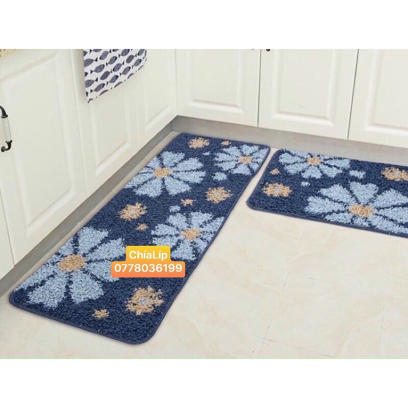 BỘ 2 Thảm bếp len cao cấp size 1m2 và 1m5 (sỉ ib)