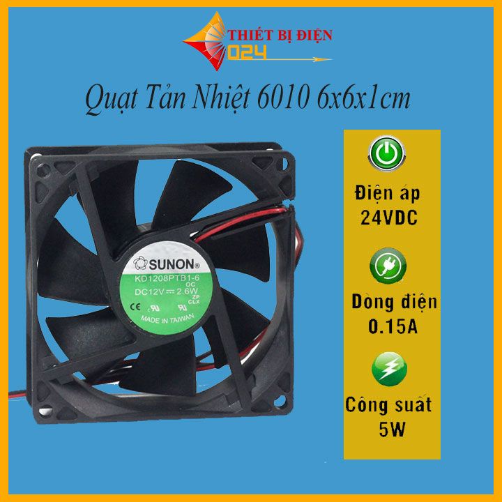 Quạt Tản Nhiệt 6010 6x6x1cm Đủ Loại