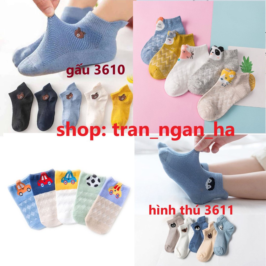 5 đôi tất len mỏng cho bé trai/bé gái đủ size từ 0-6 tuổi có nhiều mẫu lựa chọn