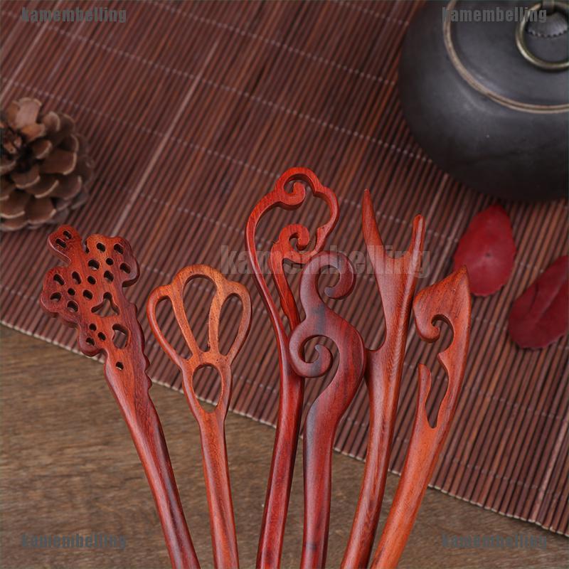 Trâm Cài Tóc Bằng Gỗ Chạm Khắc Thủ Công Phong Cách Vintage Cho Nữ