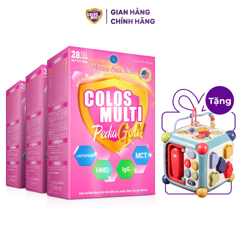 Combo 3 hộp sữa bột cho bé Colosmulti 350g - 450g [Quà Tặng Đồ Chơi Đa Tương Tác]