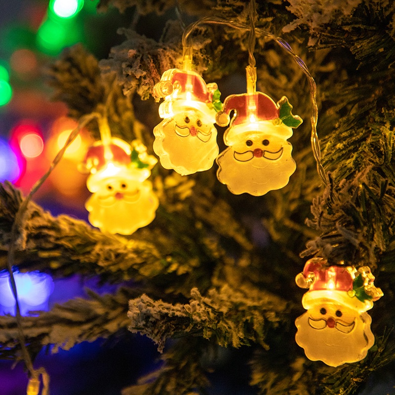 Đèn dây dài 1.5m/3m thiết kế ông già Noel trang trí Giáng sinh đẹp mắt