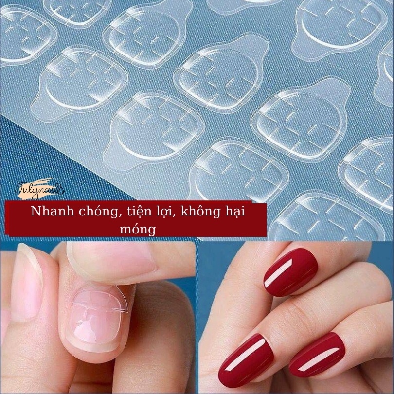 Miếng dán móng giả keo dán nail box tạm thời , tấm dính không hại móng julynails.vn