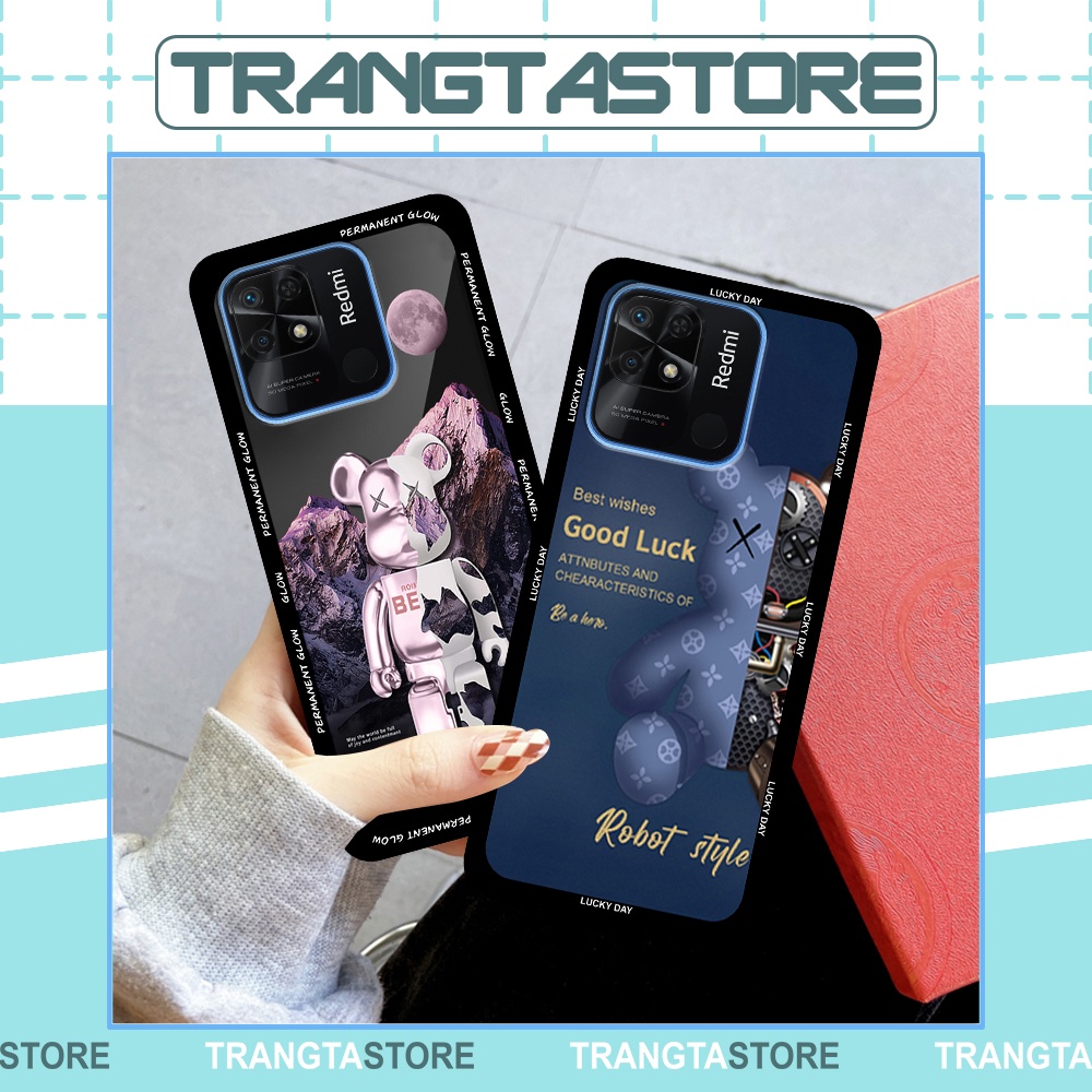 Ốp Xiaomi Redmi 9C - Redmi 10C - Redmi 10A in hình gấu Bearbrick,Mountain,xanh,đen,đỏ giá rẻ