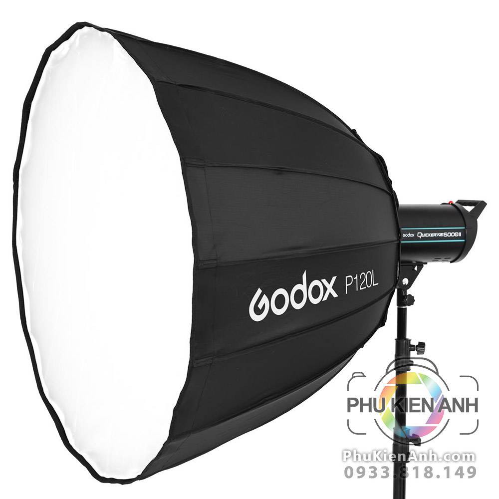 Softbox godox 16 cạnh 90cm P90L, 120cm P120L ngàm bowen Parabolic