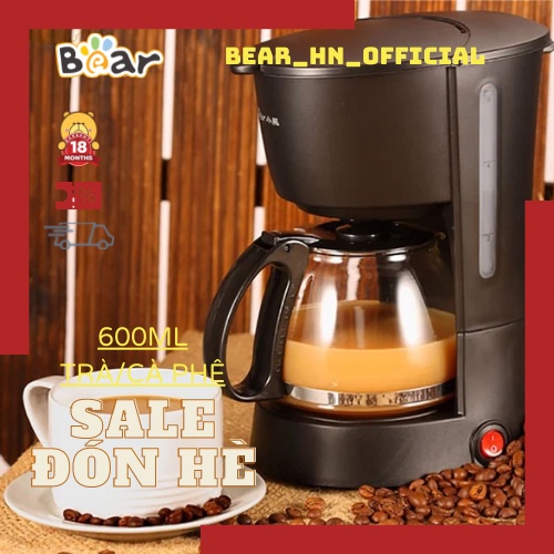 Máy pha trà và cà phê chính hãng Bear CF-B06V2 (KFJ-403) nhỏ gọn tiện lợi, dung tích 600ml bảo hành 18 tháng-Bản quốc tế