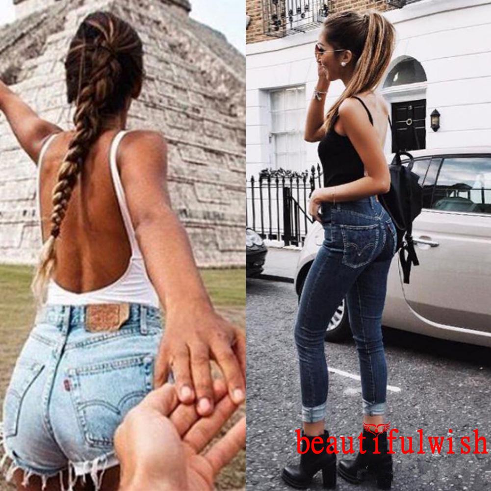 ☽Zh✿Áo liền quần Sát Nách Hở Lưng Thiết Kế Màu Trơn Thanh Lịch | BigBuy360 - bigbuy360.vn