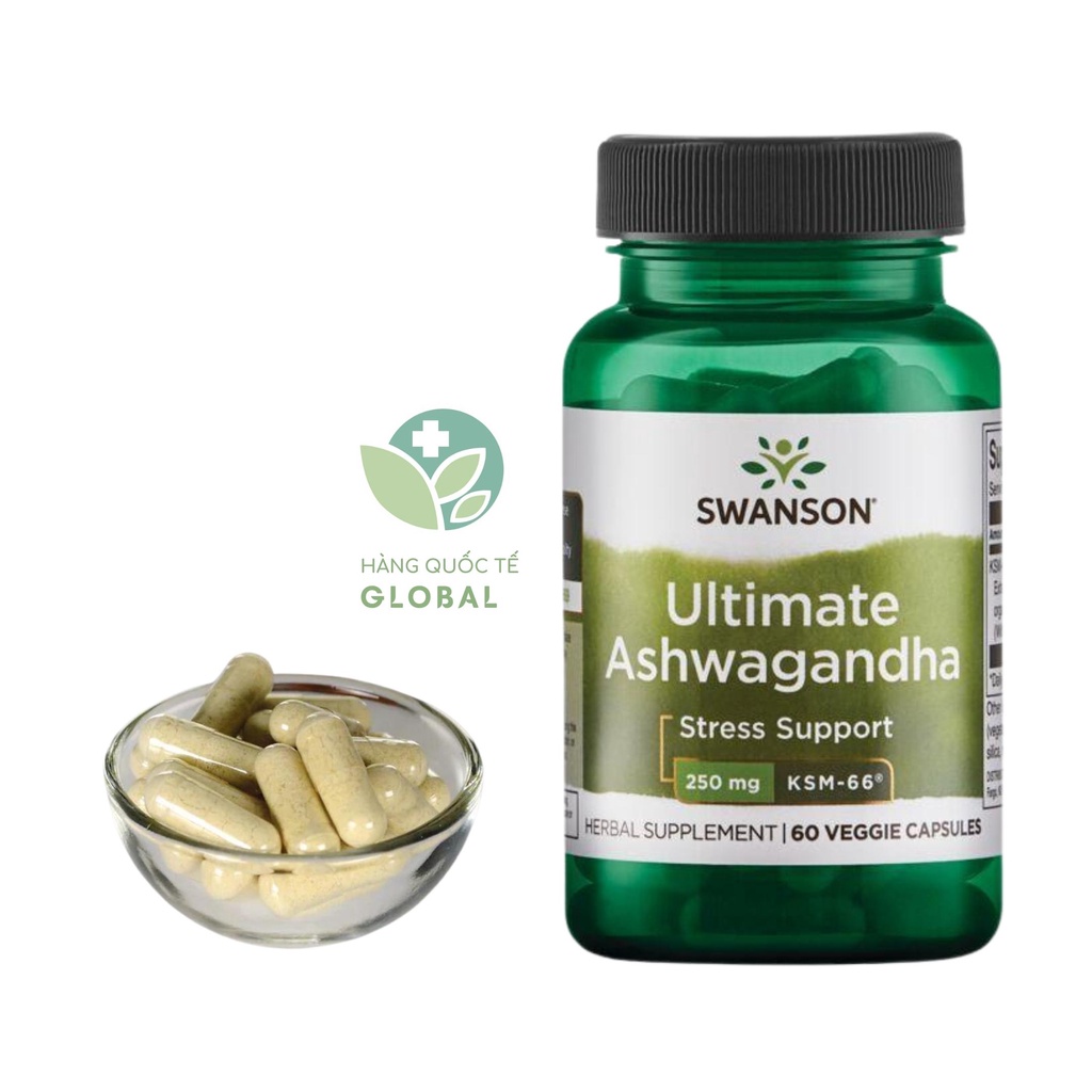 SWANSON ULTIMATE ASHWAGANDHA, 60 viên, Hỗ trợ giảm căng thẳng, mệt mỏi