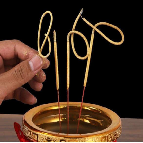 Nhang Thần Tài "Cuộn tàn-Không khói-Thân to" 290 cây/thẻ